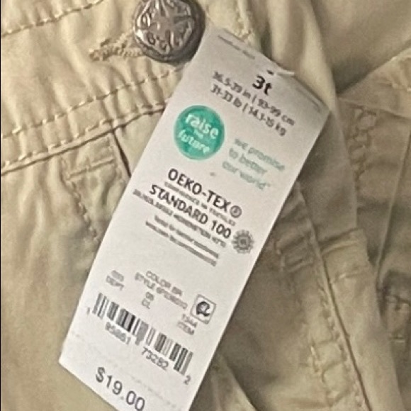 NEW Oshkosh Bgosh 3T khaki and blue plaid overalls pants Toddler - Picture 4 of 9